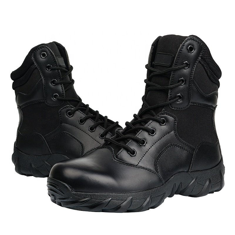 Men's Shoes Training Special High-Top Tactical Boots Outdoor Shock-Absorbing Hard-Soled High-Waist Hiking Botas