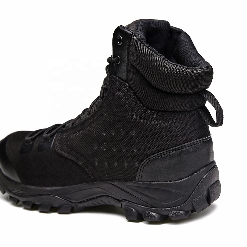 Xinxing Split Leather Rubber Sole Boots Training Black Combat Shoes Tactical Boots For Men