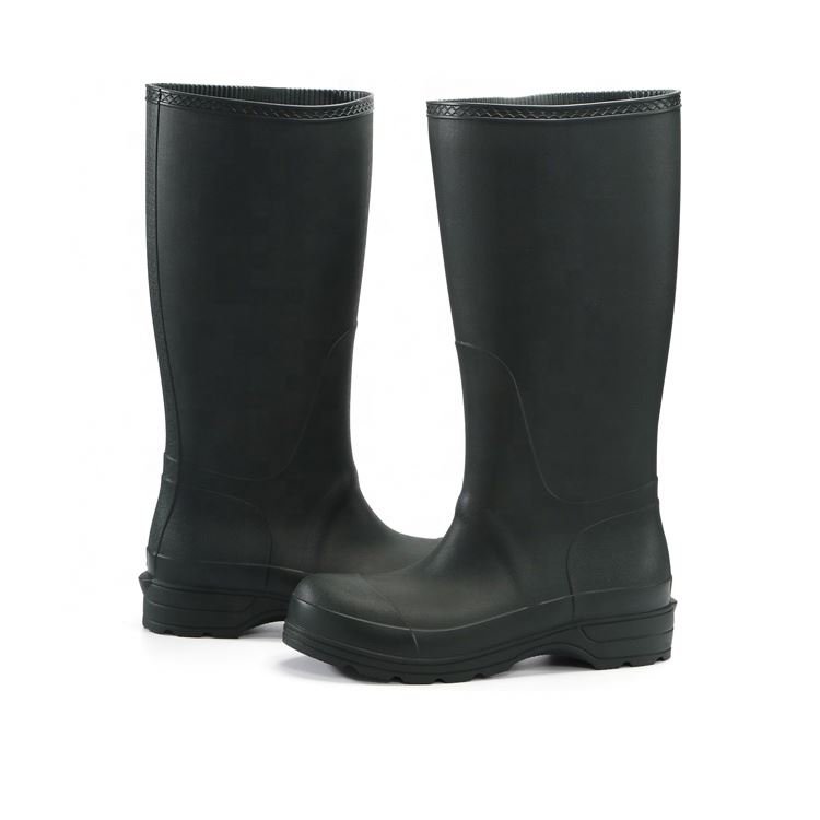 OEM Unique Design Custom Logo Plastic Rubber Rain Boots For Men shoe protector