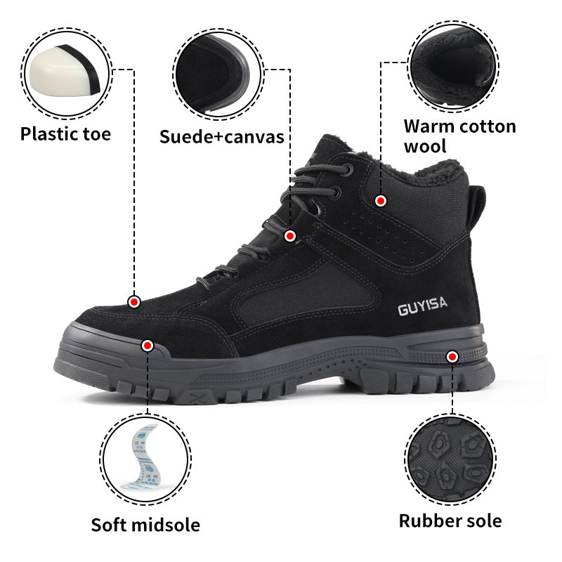 GUYISA Rubber outsole safety boots insulated 10KV high-top industrial safety boots for winter