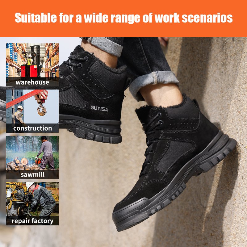 GUYISA Rubber outsole safety boots insulated 10KV high-top industrial safety boots for winter