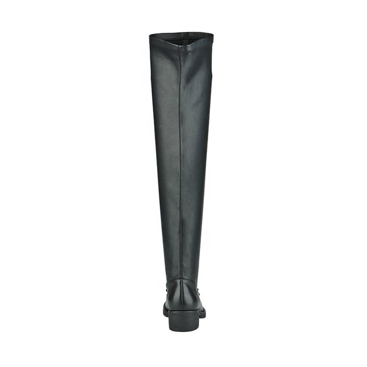 custom oem black russian winter over the knee women leather boots