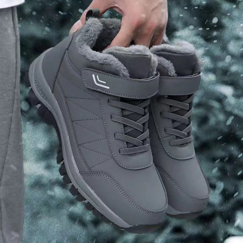Men's Winter Warm Cotton Shoes 2024 New Classic Fashion Retro Plush Comfortable Anti Slip Snow Boots Outdoor Sports Casual Shoes