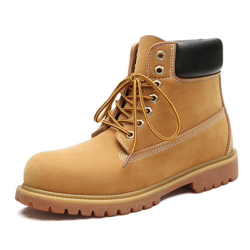 2023 Wholesale Men's Safety Boots Durable Anti-Static Yellow Steel Safety Outdoor Autumn Use