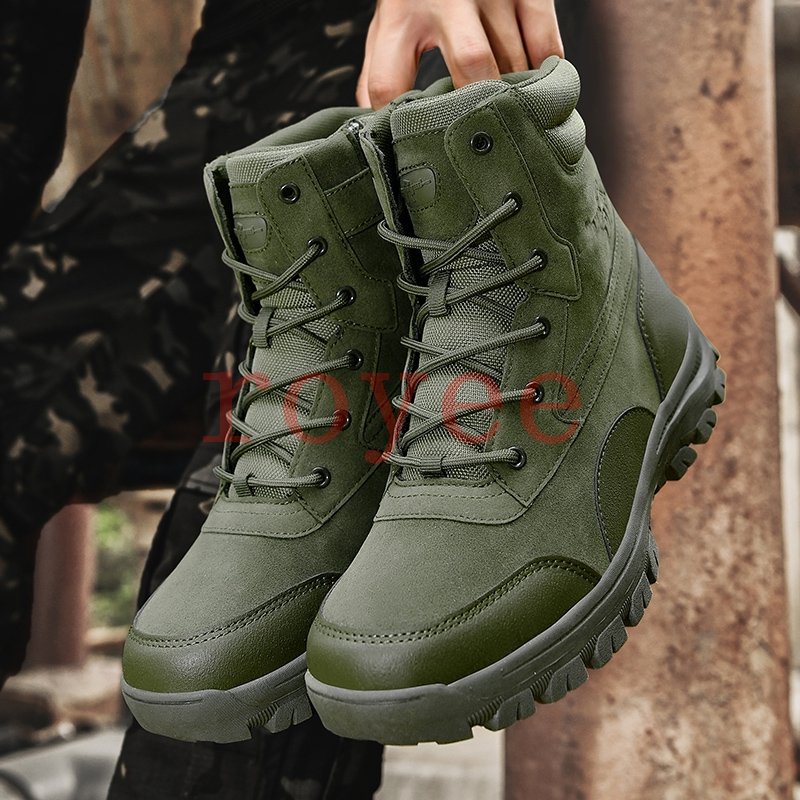 Hight Quality Wholesale Outdoor Hiking Boots Hot sale Black Sandy Green Hunting Casual Mesh Lightweight Botas Cambots for men