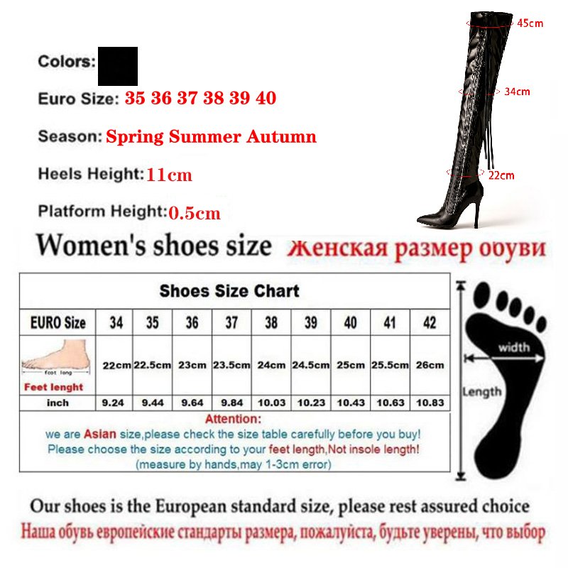 2023 winter Size 35-42 Fringe Fashion Women Zip Pointed Fine Toe Over-the-Knee PumpsTrend Patent Leather Chelsea Female Boots