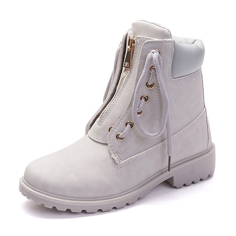Vintage stylish PU leather wholesale China factory fashion durable girls' women's ankle boots