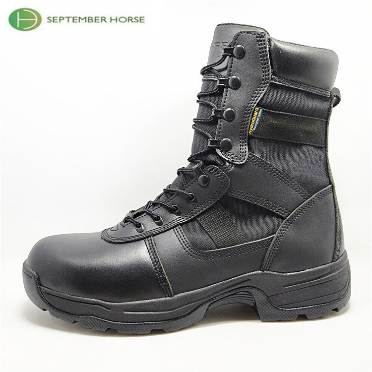 Waterproof Other Black leather Zipper Boots