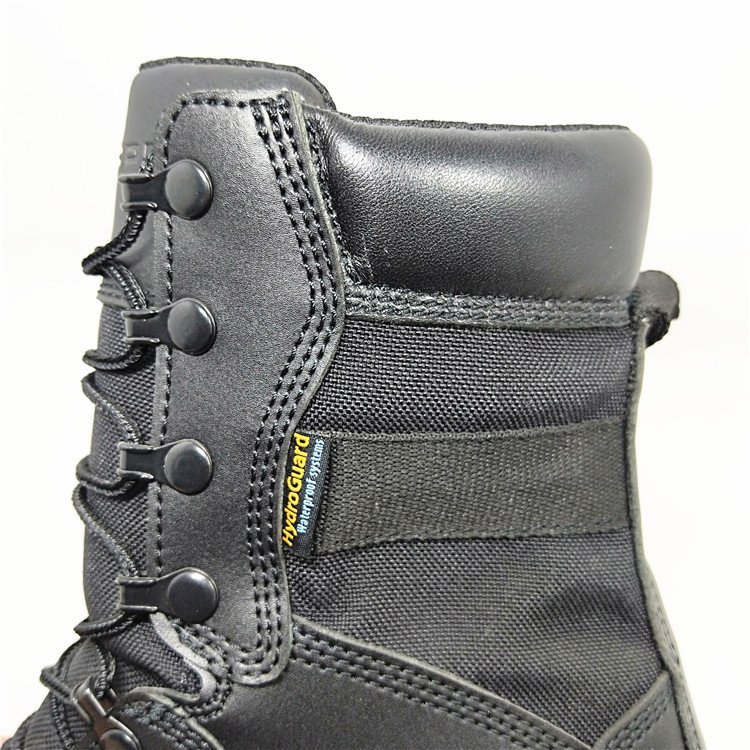 Waterproof Other Black leather Zipper Boots