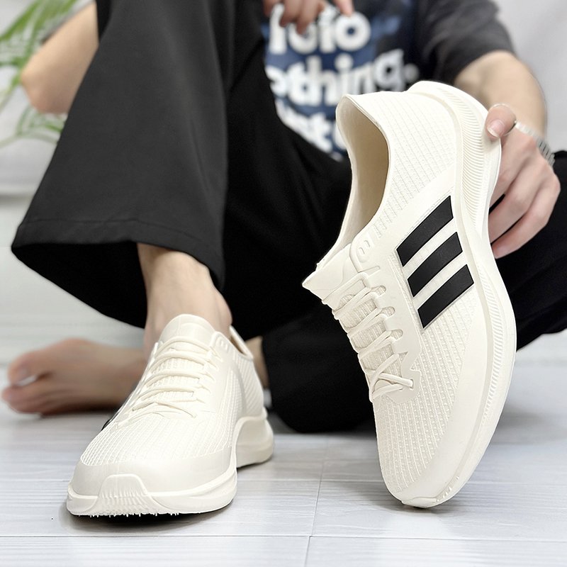 PVC Lightweight Waterproof Casual Style Women's Ankle Rain Boots Men's Boots with Comfortable Insole Boots For Thermal PVC Rain