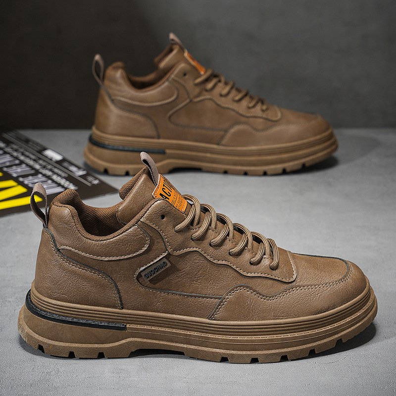 M8876 Men's boots fall men's sneakers new breathable waterproof leather work shoes trend non-slip casual Sports shoes