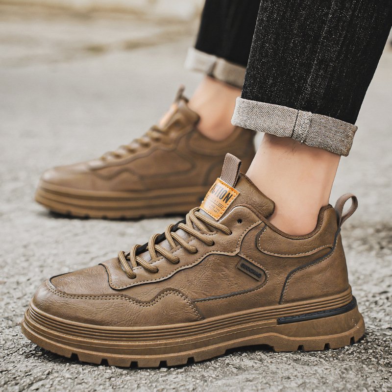 M8876 Men's boots fall men's sneakers new breathable waterproof leather work shoes trend non-slip casual Sports shoes