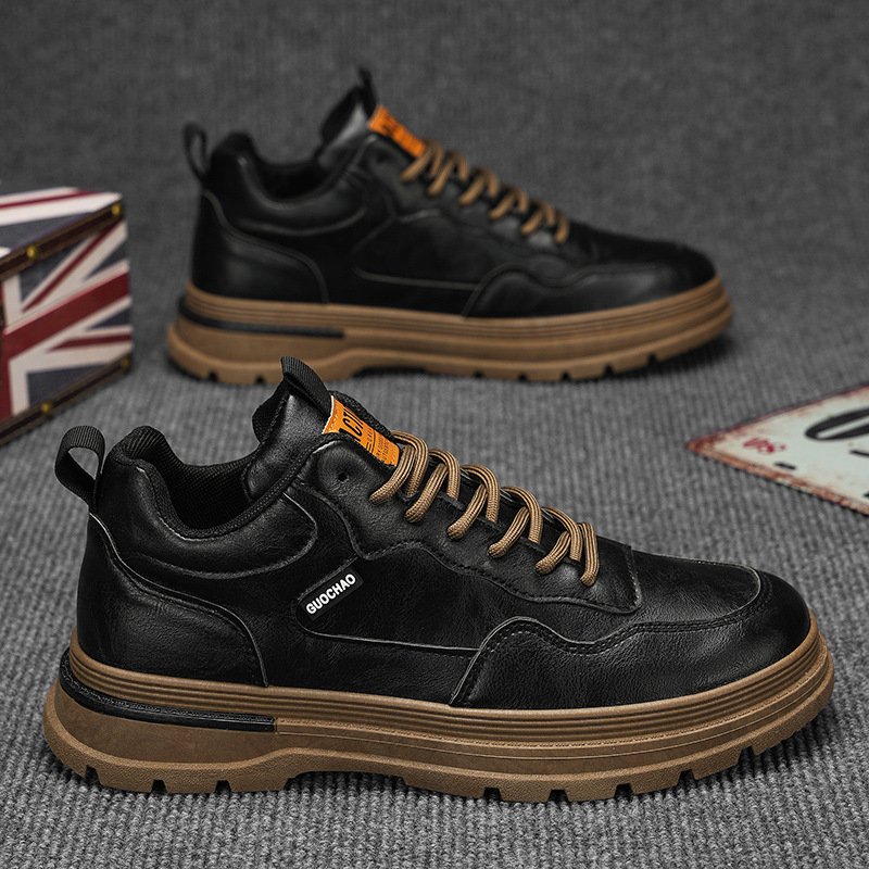 M8876 Men's boots fall men's sneakers new breathable waterproof leather work shoes trend non-slip casual Sports shoes