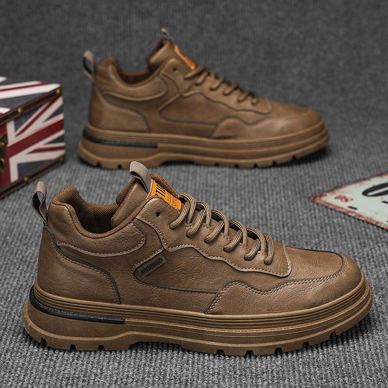 M8876 Men's boots fall men's sneakers new breathable waterproof leather work shoes trend non-slip casual Sports shoes