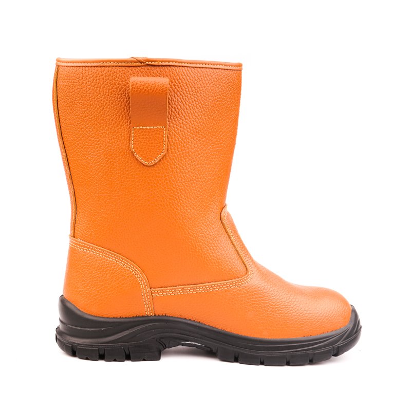Men's High Ankle Genuine Leather Waterproof Safety Shoes Boots Work Shoe with Steel Toe