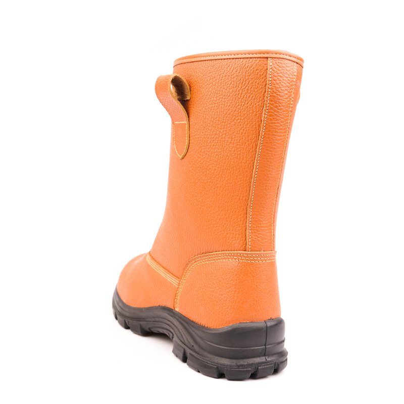Men's High Ankle Genuine Leather Waterproof Safety Shoes Boots Work Shoe with Steel Toe