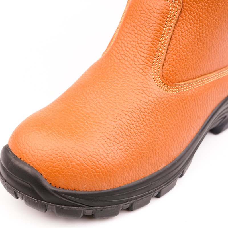 Men's High Ankle Genuine Leather Waterproof Safety Shoes Boots Work Shoe with Steel Toe