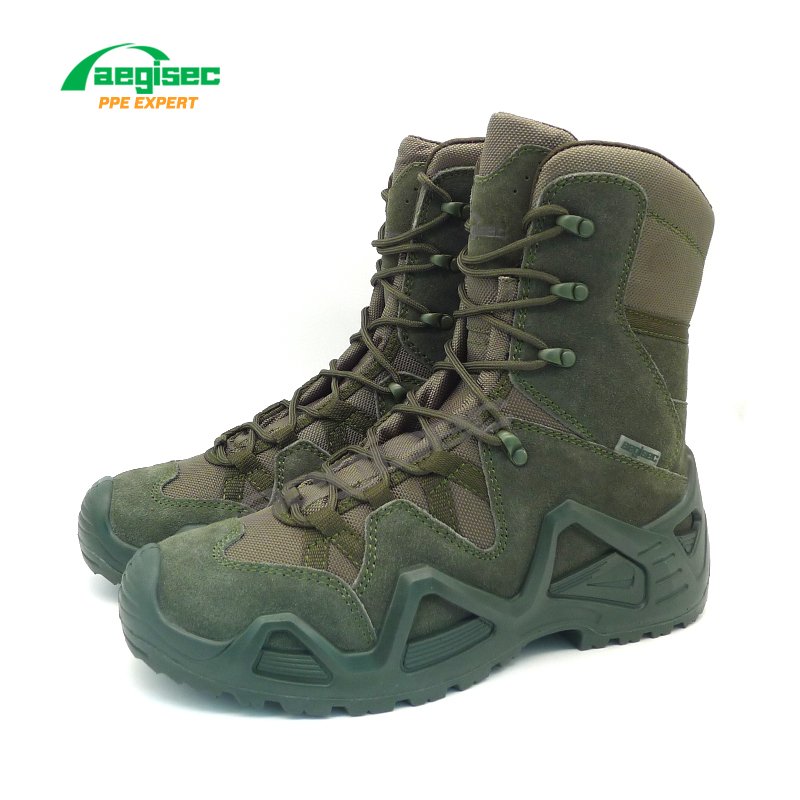 AEGISEC tactical security boots slip resistant PU sole desert boots men shoes suede leather jungle boots