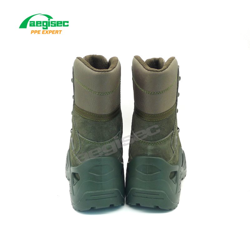 AEGISEC tactical security boots slip resistant PU sole desert boots men shoes suede leather jungle boots