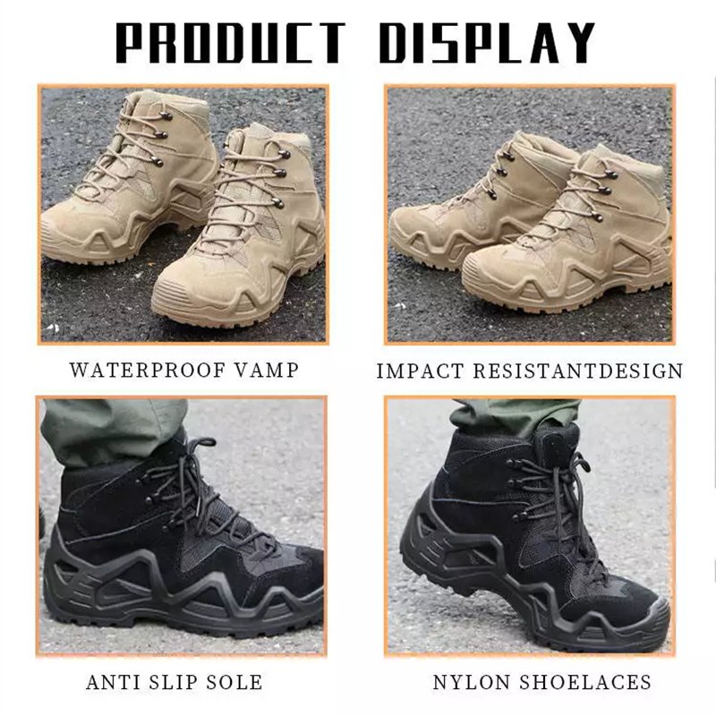 Custom Size Waterproof Outdoor Sport Breathable Non Slip Sole Uniform Tactical Sandy Desert Boots Tactical Shoes