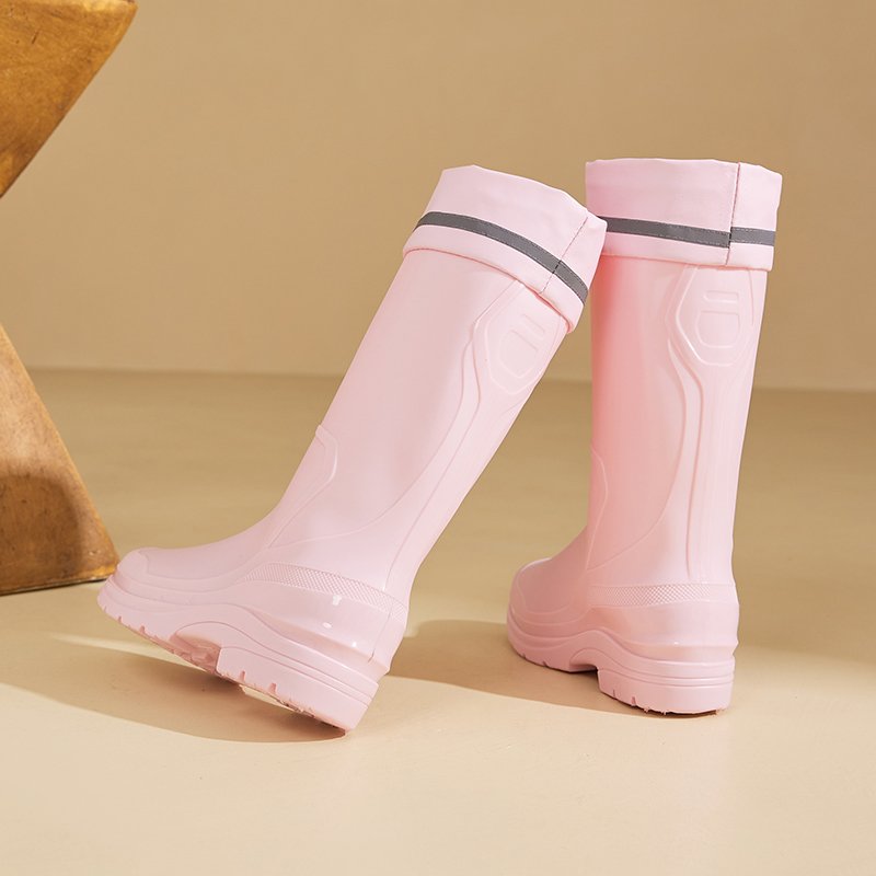 Wholesale Four Seasons High-Tube lightweight Outdoor Waterproof Ladies Rubber Rain Boots Fashion Work Boot for Winter Autumn