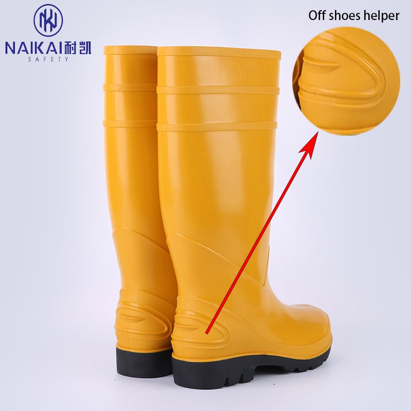 Oil Resistant Anti Slip Pvc Rain Boot For Work Thigh Plastic Safety Waterproof Rain Boots Wholesale