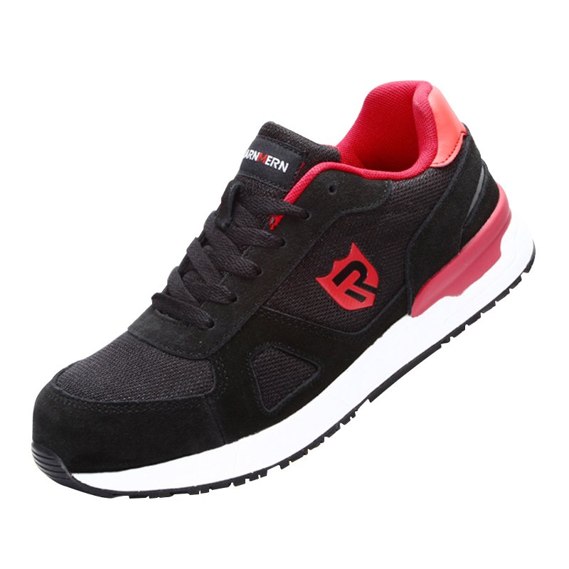 Breathable ventilated sport type safety shoes steel toe cap men's shoes construction worker women safety boots