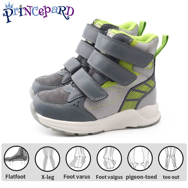Princepard New Arrival Kids Orthopedic Shoes Toddlers Corrective High Top Boots Improve Children's Flat Feet And Valgus Varus