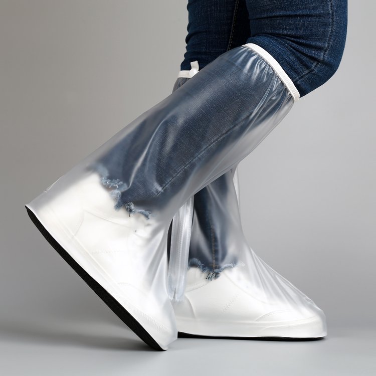 Waterproof PVC Wholesale Fashion Knee high Lady Rain Boots transparent non-slip Women Boots