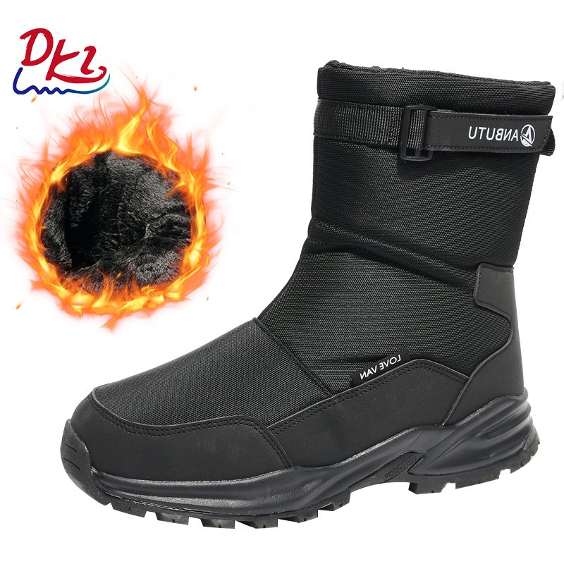Self-owned Brand Manufacturers Customized Large Size Outdoor Waterproof Warm Plush Snow Boots Men's Outdoor Snow Hiking Boots