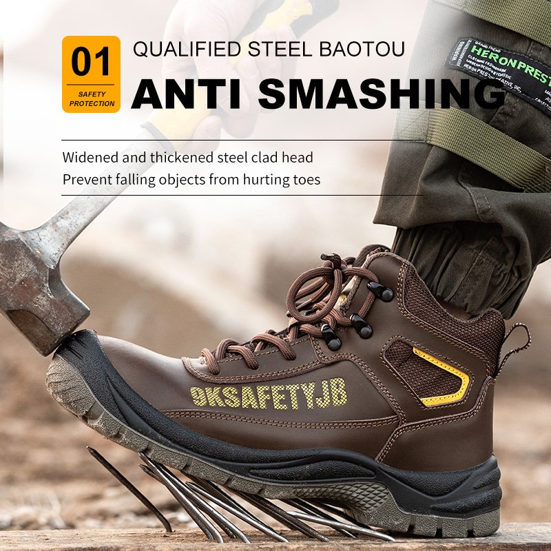anti slip work shoes steel toe puncture proof men industrial safety boots safety welding shoes for welder