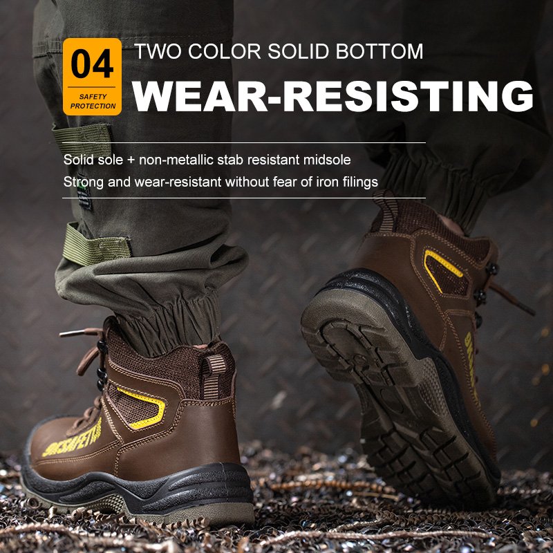 anti slip work shoes steel toe puncture proof men industrial safety boots safety welding shoes for welder