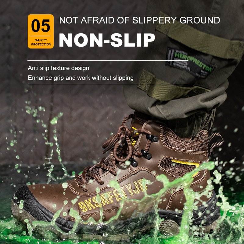 anti slip work shoes steel toe puncture proof men industrial safety boots safety welding shoes for welder
