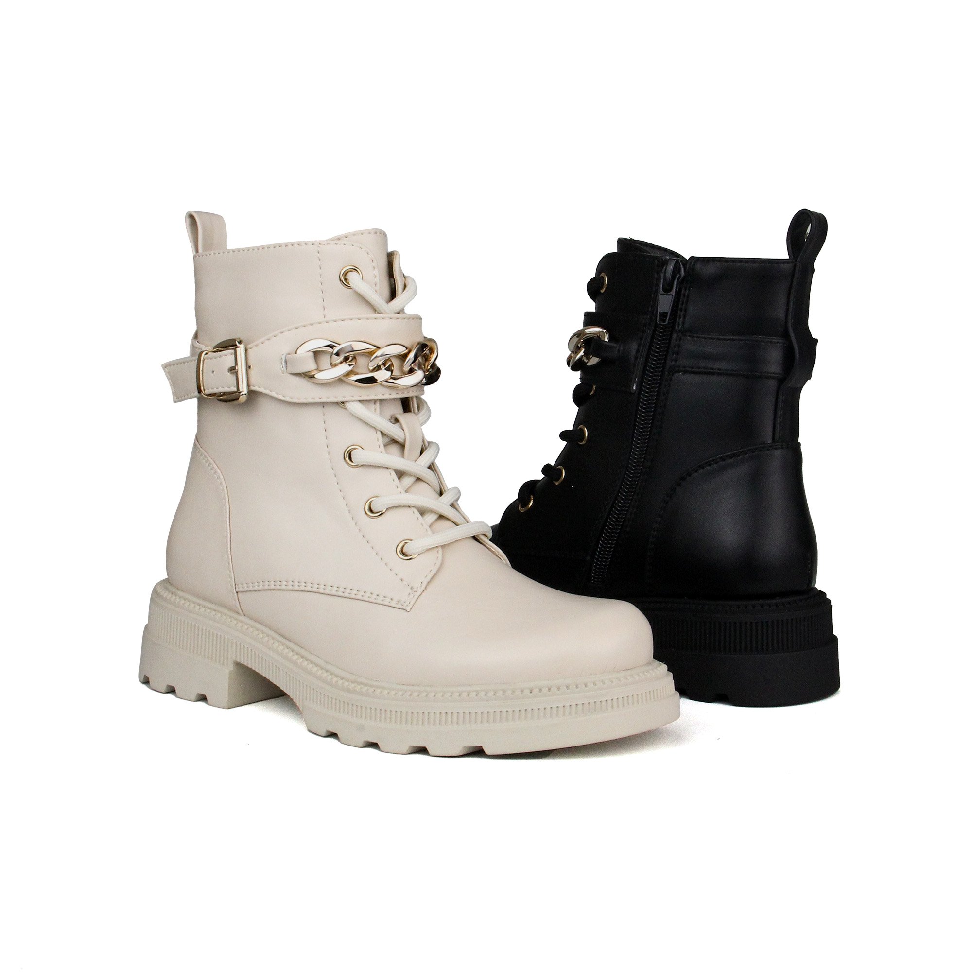 New British Style Autumn Winter White Black Short Boots Children's Leather Boots Big Children's Boots