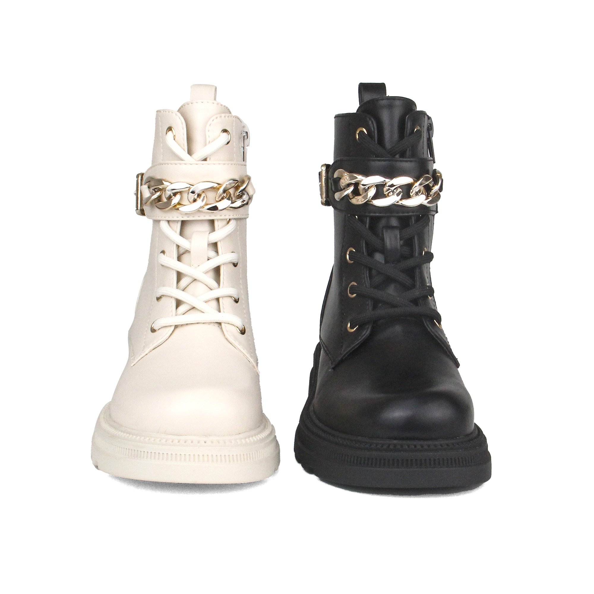 New British Style Autumn Winter White Black Short Boots Children's Leather Boots Big Children's Boots
