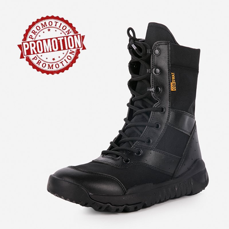 Wholesale Light Weight Black Leather Boots Ankle Boots