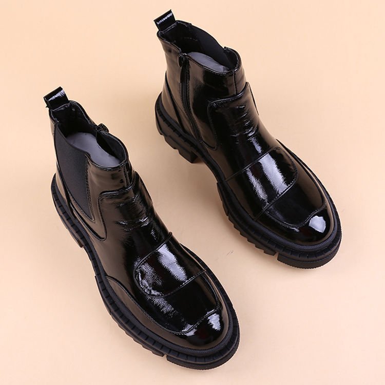 European American Fashion Trend Men's Winter Running Shoes Thick Soled Midsole Boots Sponge Soled Short Boots Made High Quality