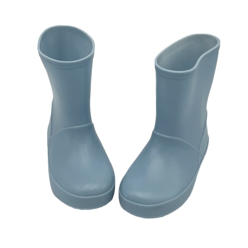 Soft Cute Kids Children Gardening Rain Boots Wader PVC Kids Rain Boots for Boys and Girls Round Water Shoes Unisex Baby Boots