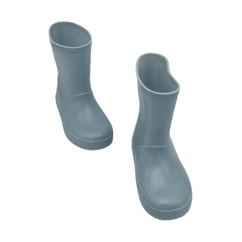 Soft Cute Kids Children Gardening Rain Boots Wader PVC Kids Rain Boots for Boys and Girls Round Water Shoes Unisex Baby Boots