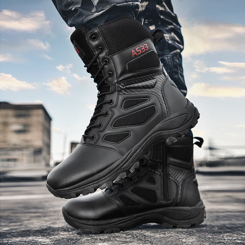 Men's Tactical Desert Boots Wholesale High Top Winter Hiking Shoes Breathable Camouflage Pattern Light Weight Waterproof Feature