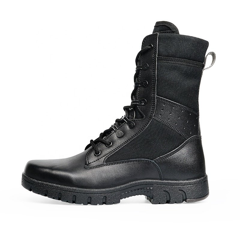 Hot Selling Black Leather Work Safety Boots High-Top Waterproof Men's Outdoor Boots
