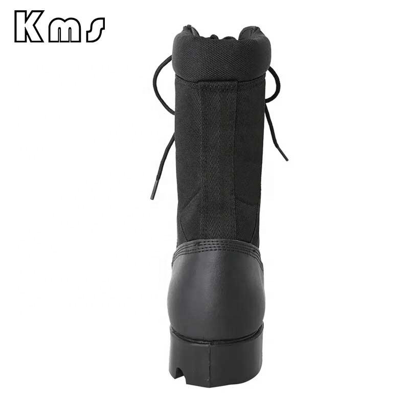 KMS Custom Wholesale Leather Oxford Safety Waterproof Outdoor Botas Bottes Tactiques Tactical Black Combat Boots For Men