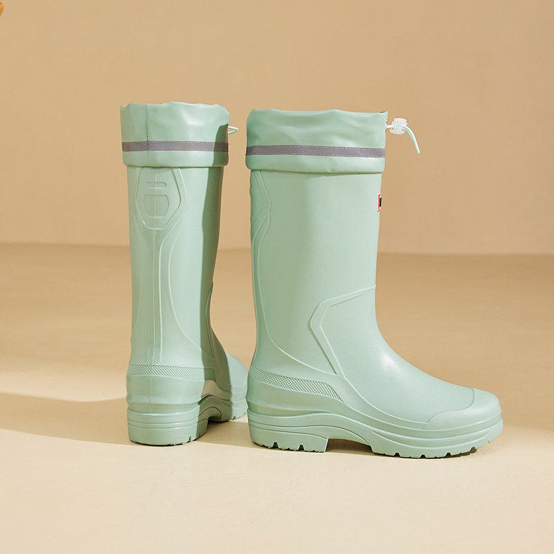 Wholesale Four Seasons High-Tube lightweight Outdoor Waterproof Ladies Rubber Rain Boots Fashion Work Boot for Winter Autumn