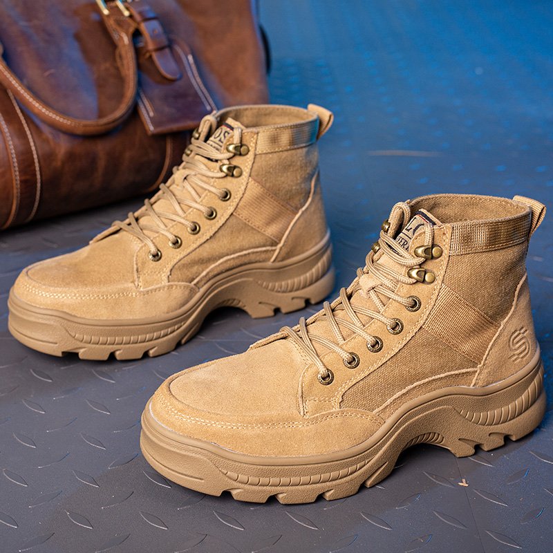 Cheap genuine cow leather canvas safety shoes blundstone boots 2020 new nice safety boots