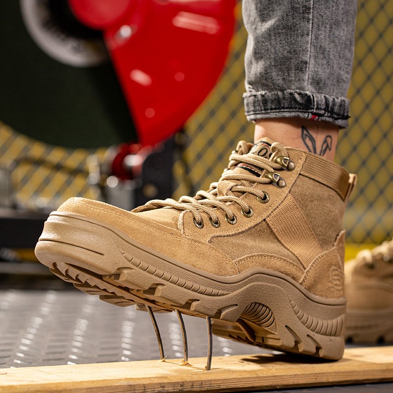 Cheap genuine cow leather canvas safety shoes blundstone boots 2020 new nice safety boots