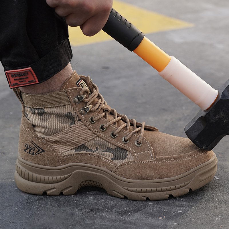 Cheap genuine cow leather canvas safety shoes blundstone boots 2020 new nice safety boots