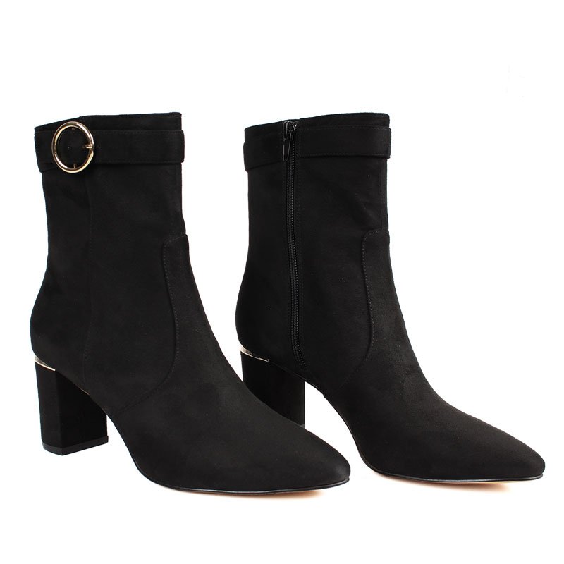 Professional Factory's New Autumn British Suede Booties with 7 CM High Heel Zipper Custom Women's Ankle Boots PU Insole Winter