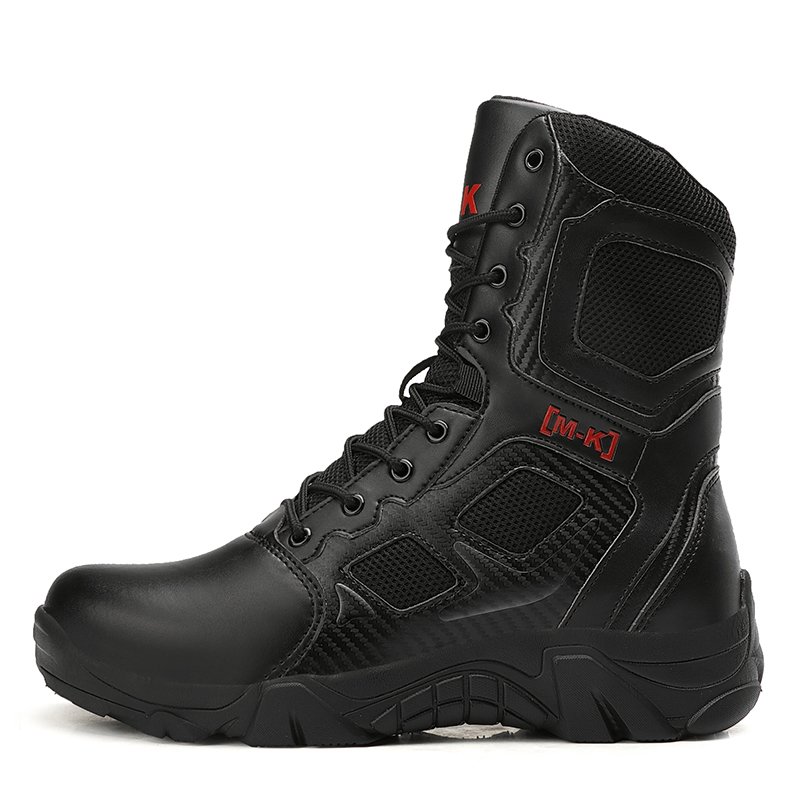 Factory Construction Services Custom Leather Waterproof Wear-Resist Rubber Wear-resistant Outsole Hiking boots