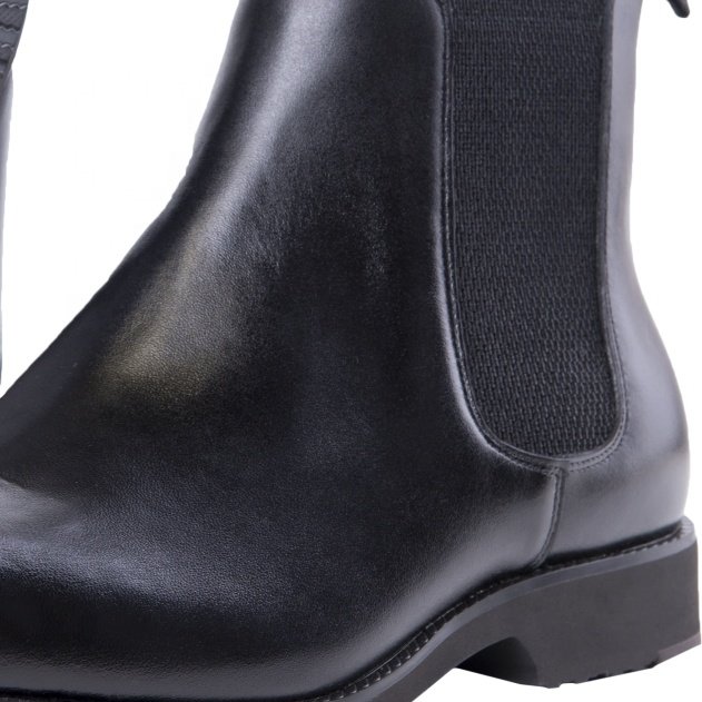 Women Ladies' Chelsea Boots Black Cow Genuine Leather Officer Boots Fashion Trend