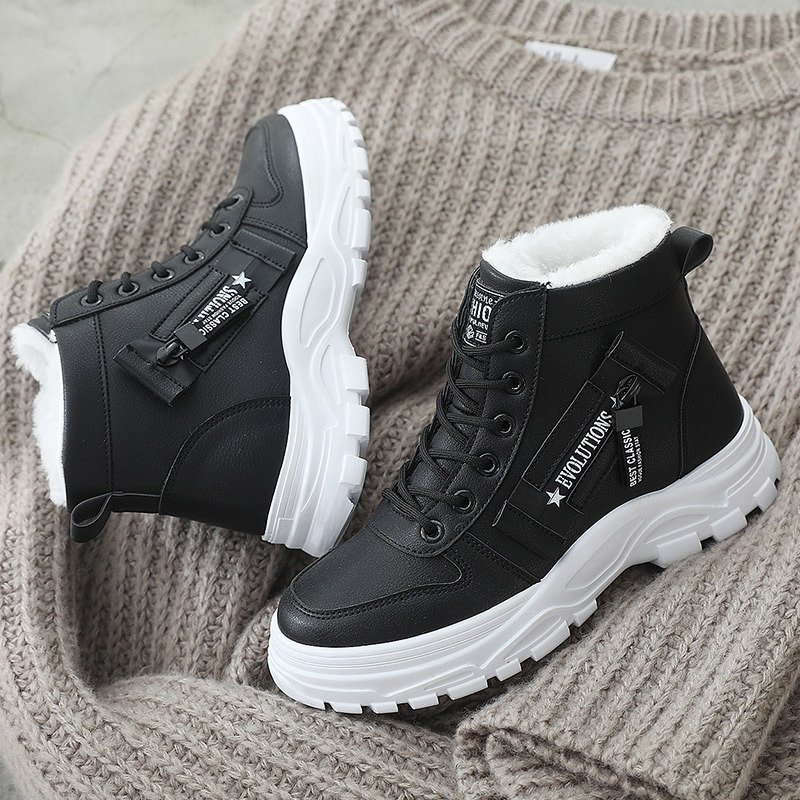 Xuanhui Fashion Winter Thick Fur Warm Women Platform sneakers casual sports shoes for men low price